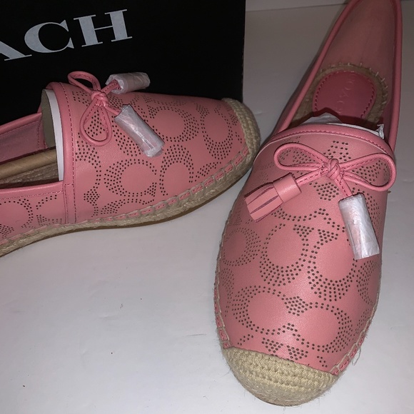 NWT - COACH DUSTY ROSE PERFORATED Espadrilles - 8B - Picture 7 of 11